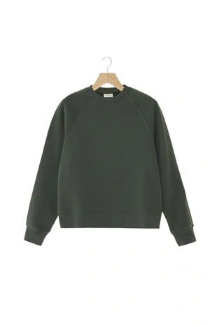 Mid-green | 8054/334/527 - Zara Толстовка свободного кроя с круглым вырезом