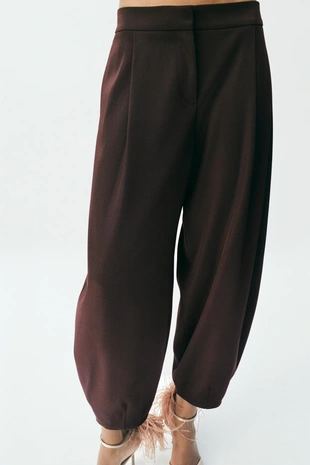 Атласные брюки CARROT FIT- Заказать в России