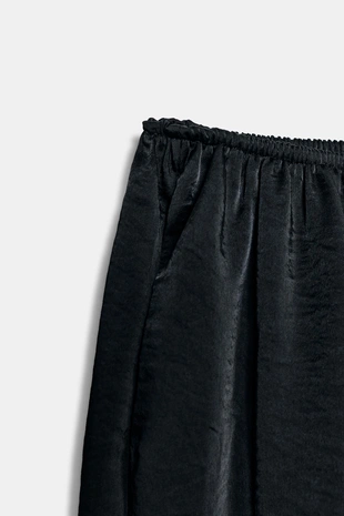 Black | 1971/222/800 - Zara Атласные брюки-шаровары