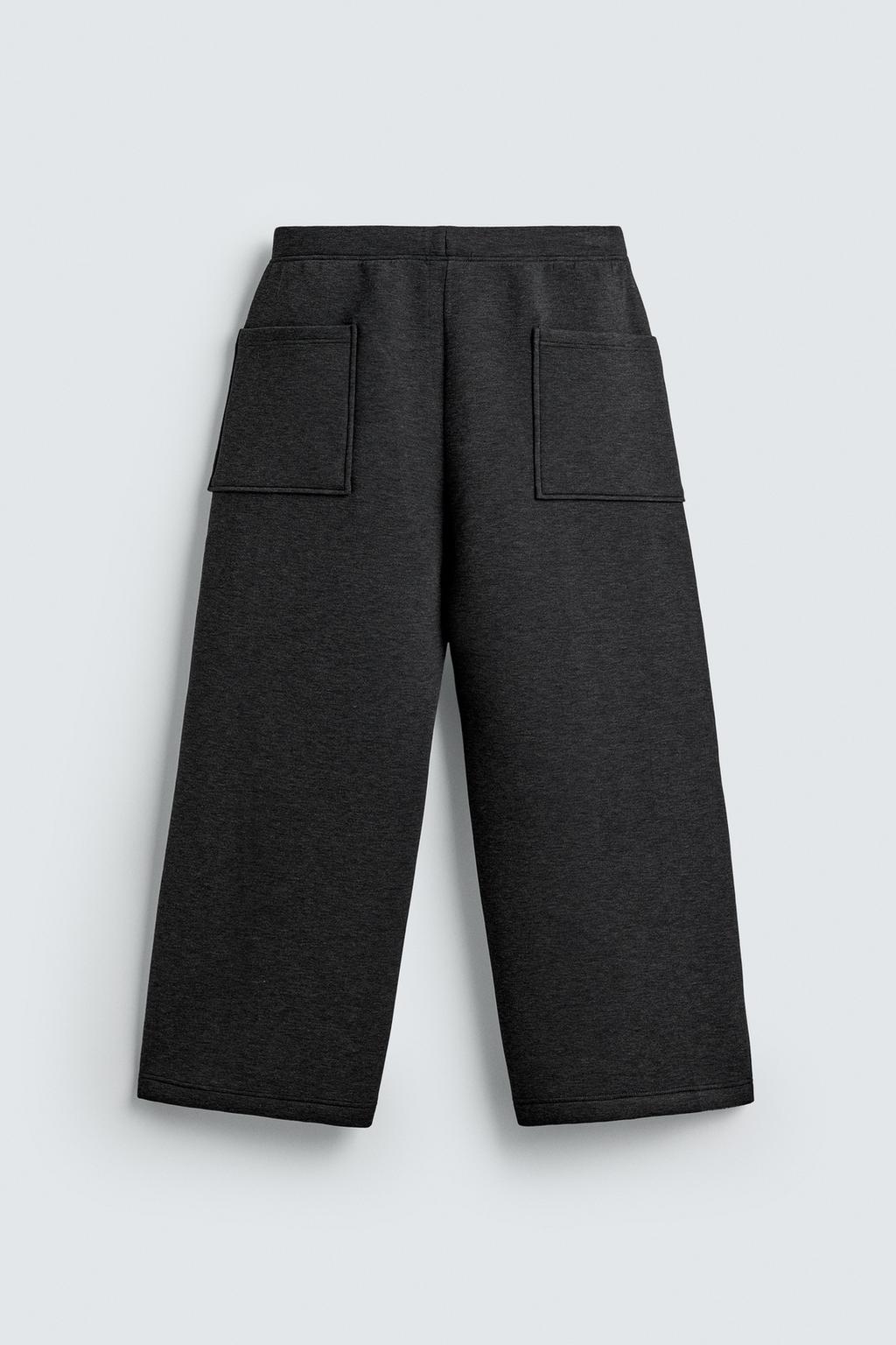 БРЮКИ WIDE FIT С ЭФФЕКТОМ НЕОПРЕНА