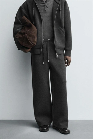 Брюки WIDE FIT с эффектом неопрена- Заказать в России