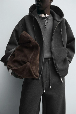 Брюки WIDE FIT с эффектом неопрена- Заказать в России