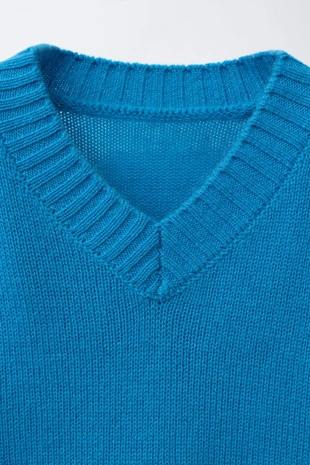 Neon blue | 5755/771/415 - Zara Свитер из шерсти и кашемира BENSIMON ® X ZARA