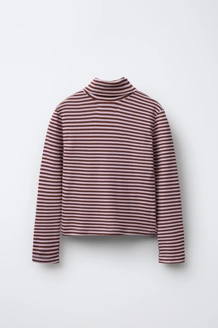 Купить Zara Лонгслив в полоску с воротником-стойкой BENSIMON ® X ZARA