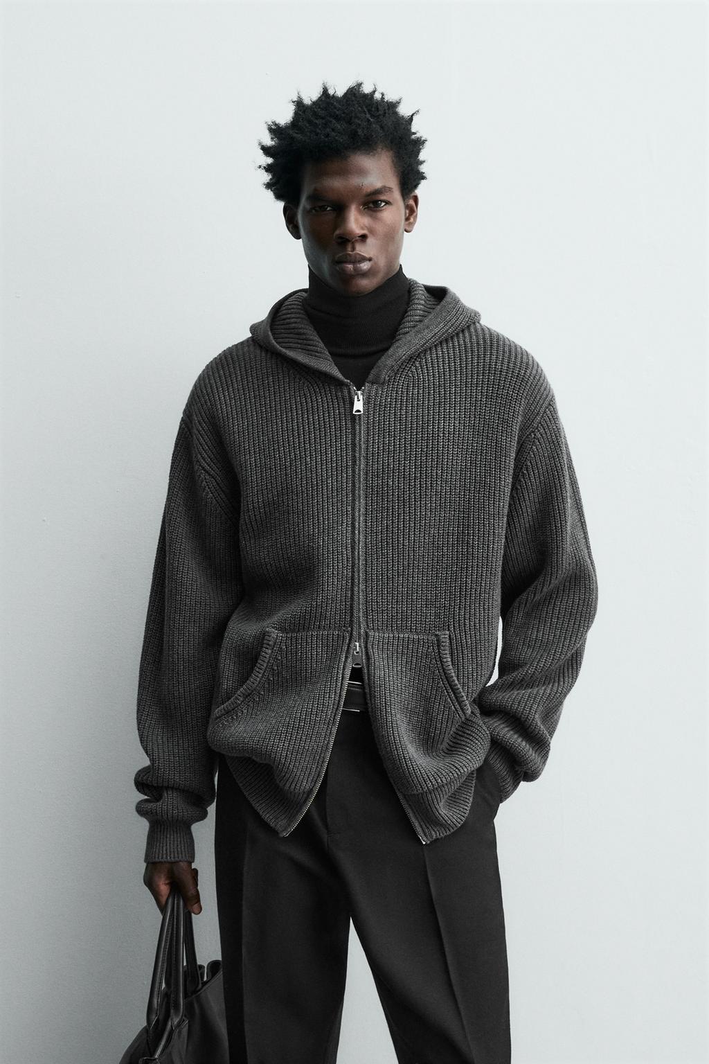 КАРДИГАН ИЗ ХЛОПКА И ШЕРСТИ С КАПЮШОНОМ