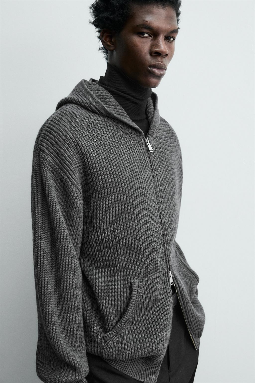 КАРДИГАН ИЗ ХЛОПКА И ШЕРСТИ С КАПЮШОНОМ