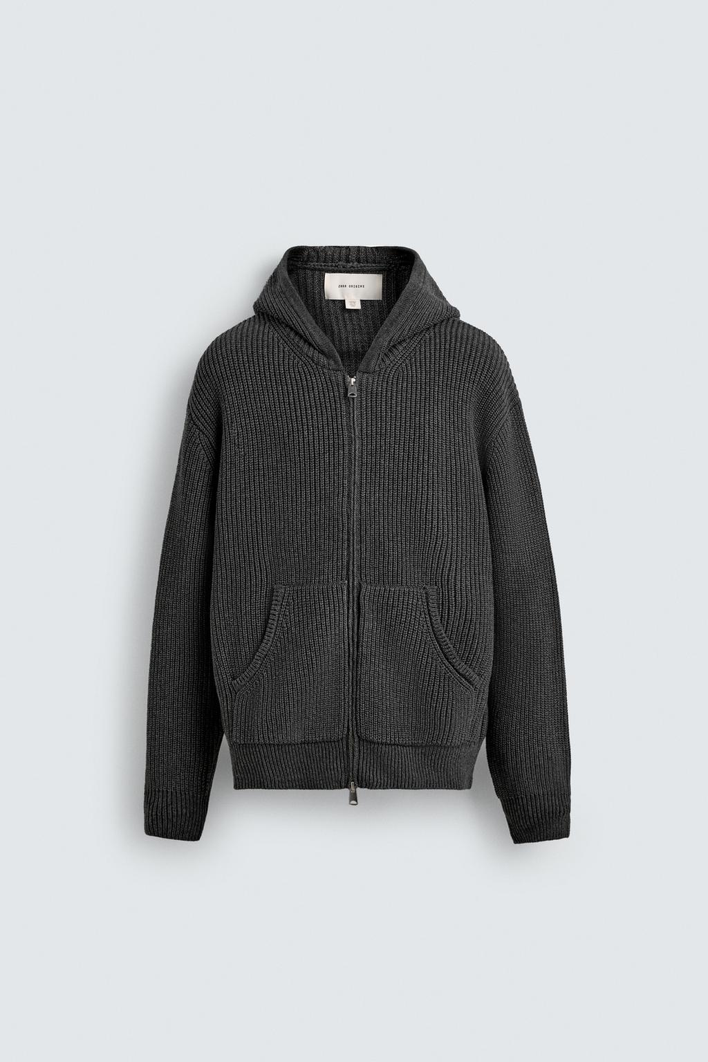 КАРДИГАН ИЗ ХЛОПКА И ШЕРСТИ С КАПЮШОНОМ