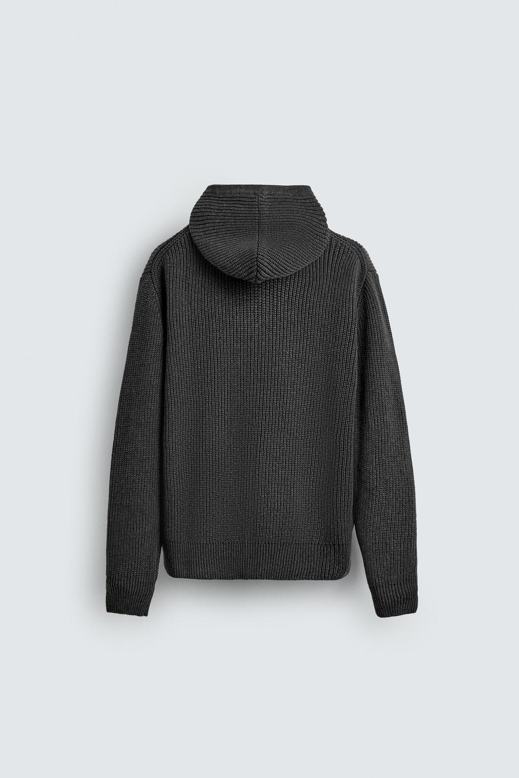 КАРДИГАН ИЗ ХЛОПКА И ШЕРСТИ С КАПЮШОНОМ