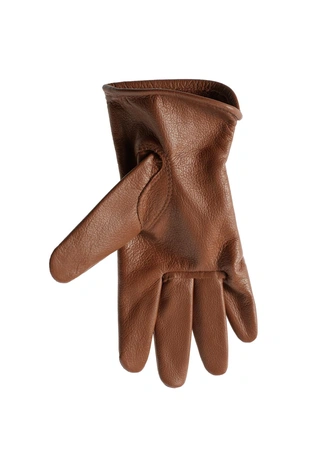 Brown | 3920/929/700 - Zara Кожаные перчатки