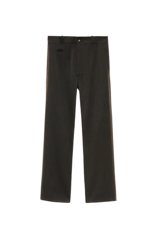 Брюки из рельефной шерсти и хлопка- Заказать в России