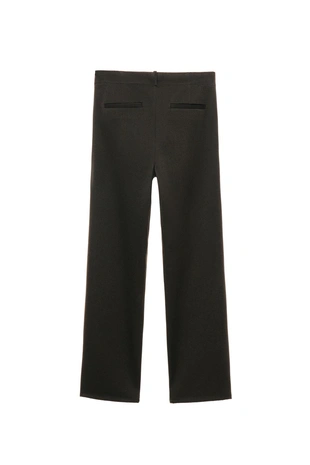 Брюки из рельефной шерсти и хлопка- Заказать в России