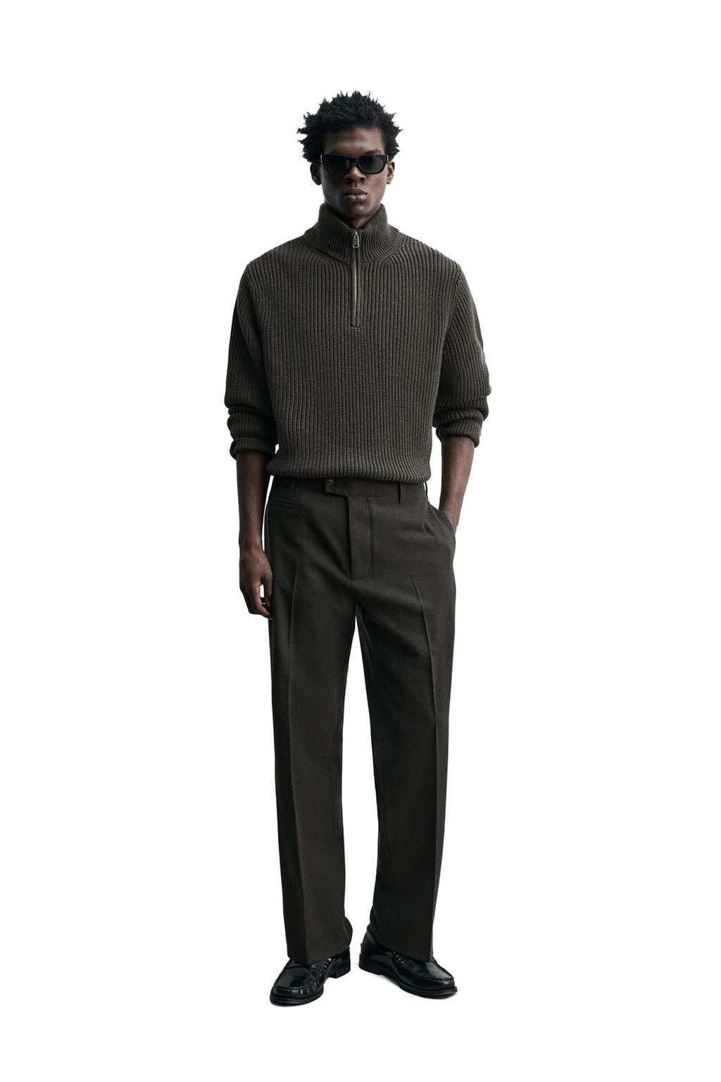 БРЮКИ REGULAR FIT ИЗ ФЛАНЕЛИ