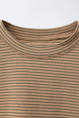 camel | 5867/700/704 - Zara Футболка в полоску с ярлыком BENSIMON ® X ZARA