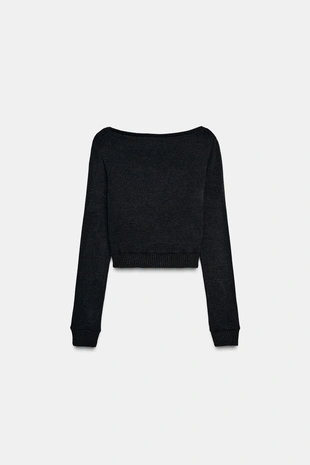 Укороченный топ из мягкой ткани- Заказать в России