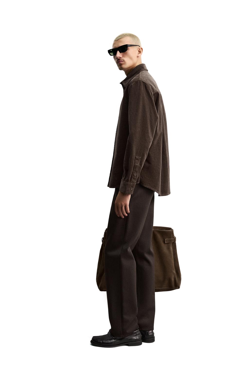 РУБАШКА RELAXED FIT ИЗ ВЕЛЬВЕТА