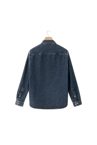 Джинсовая рубашка свободного кроя- Заказать в России