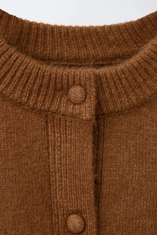 Khaki | 5755/709/121 - Zara Кардиган BENSIMON ® X ZARA с двойным низом