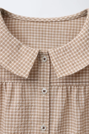 Caramel | 6226/248/732 - Zara Рубашка с большим отложным воротником и вышивкой BENSIMON ® X ZARA