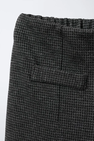 Anthracite grey | 9007/724/807 - Zara Прямые брюки с рисунком «гусиная лапка»