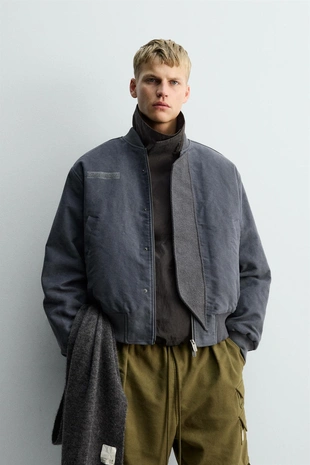 Куртка-бомбер с текстурой X SR_A- Заказать в России