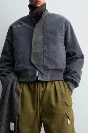 Куртка-бомбер с текстурой X SR_A- Заказать в России