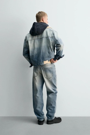 Mid-blue | 3991/356/427 - Zara Джинсы SR_A с проймой прямого кроя
