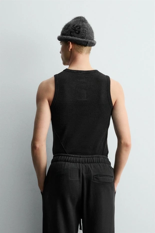 Black | 0722/343/800 - Zara Футболка майка X SR_A