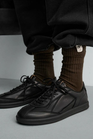 Black | 2275/620/800 - Zara Кроссовки из кожи SR_A