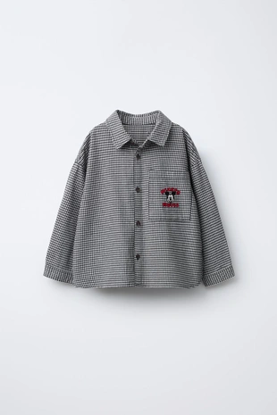 Купить Zara Рубашка в клетку с микки маусом © DISNEY