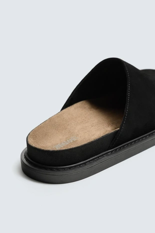 Black | 2770/620/800 - Zara Кожаные сабо