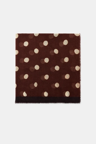 Шарф с принтом в горошек- Заказать в России