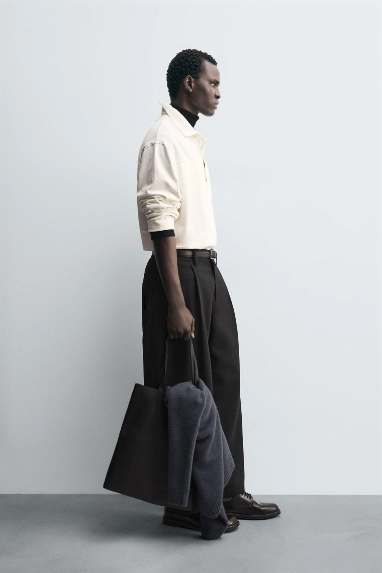 Рубашка поло прямого кроя с текстурой