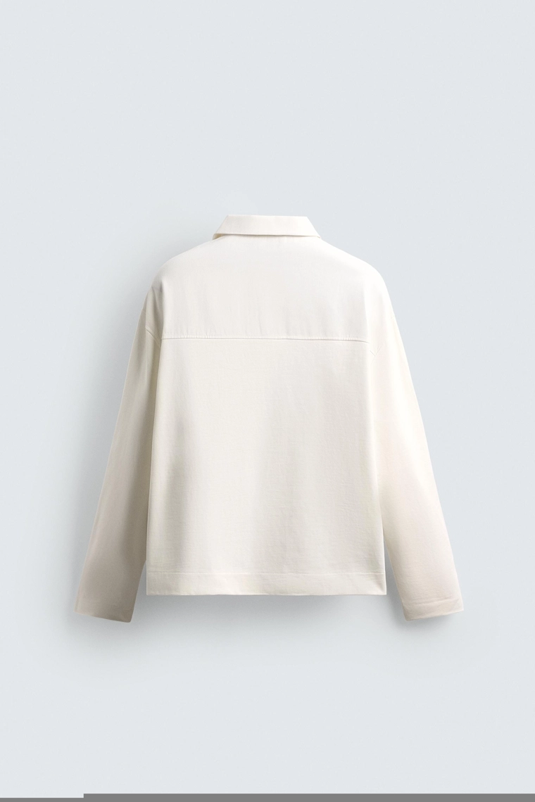 Рубашка поло прямого кроя с текстурой