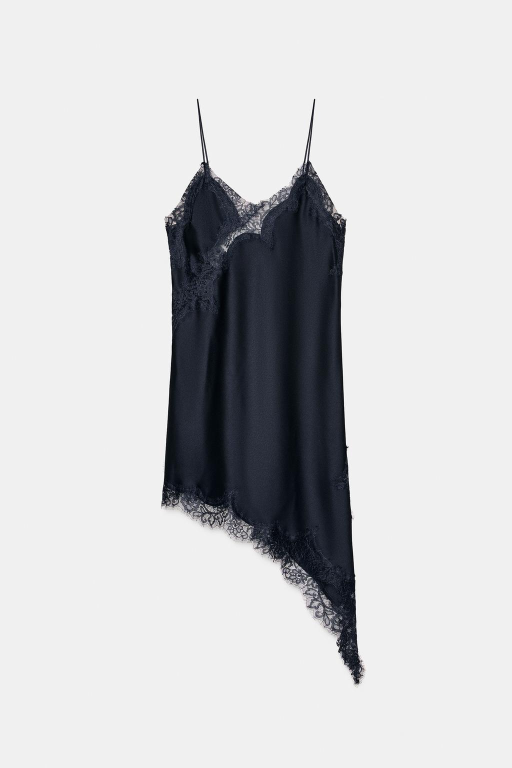 ПЛАТЬЕ АСИММЕТРИЧНОГО КРОЯ С КРУЖЕВОМ — ZW COLLECTION