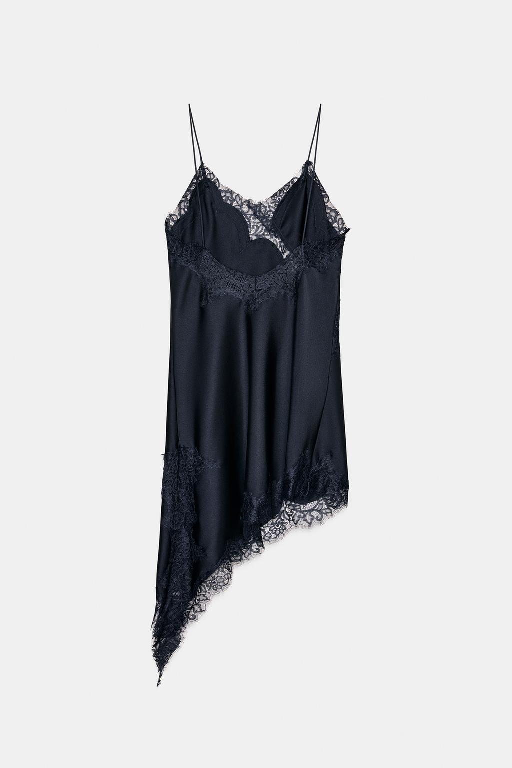 ПЛАТЬЕ АСИММЕТРИЧНОГО КРОЯ С КРУЖЕВОМ — ZW COLLECTION