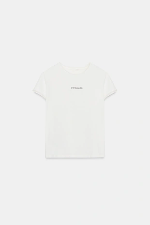 Футболка с вышитым текстом- Заказать в России