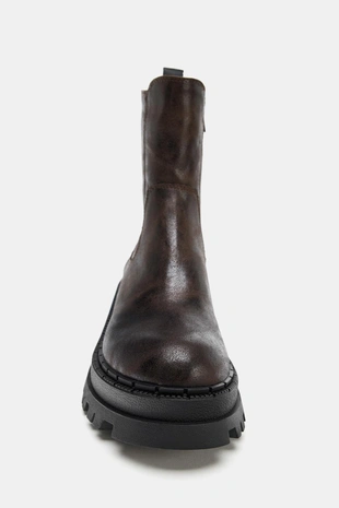 Ботинки на платформе с эффектом потертости- Заказать в России