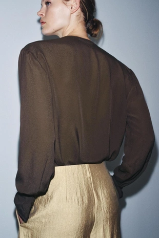 Струящаяся блуза со сборками — ZW COLLECTION- Заказать в России