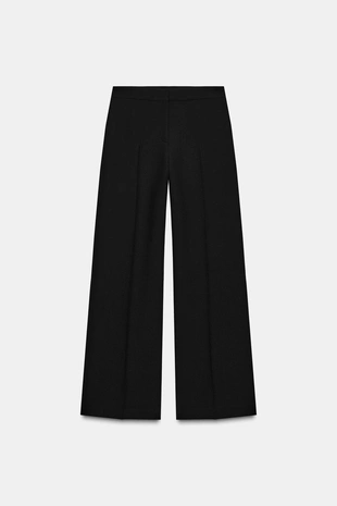 Брюки прямого кроя с высокой посадкой- Заказать в России