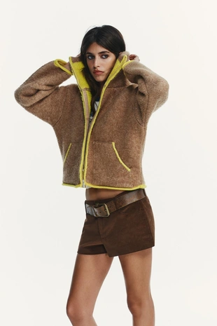 Кардиган с контрастными деталями- Заказать в России