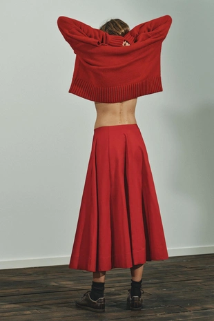 Юбка миди в складку- Заказать в России