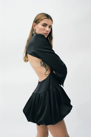 Black | 9563/605/800 - Zara Мини-платье-баллон