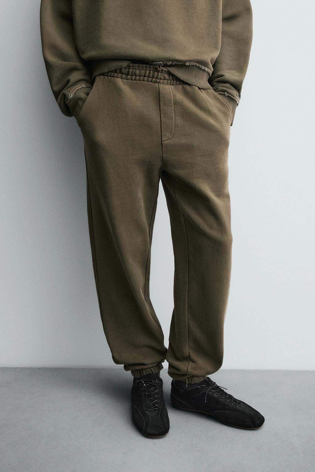 БРЮКИ RELAXED FIT С ЭФФЕКТОМ ПОТЕРТОСТИ