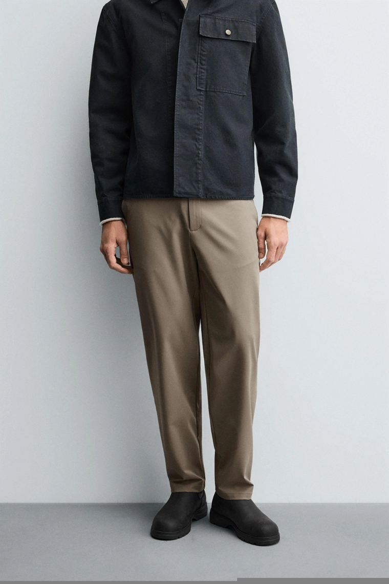 Брюки комфорт из текстурированной ткани