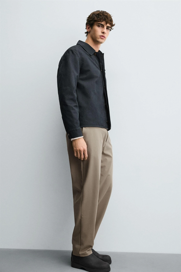 Брюки комфорт из текстурированной ткани