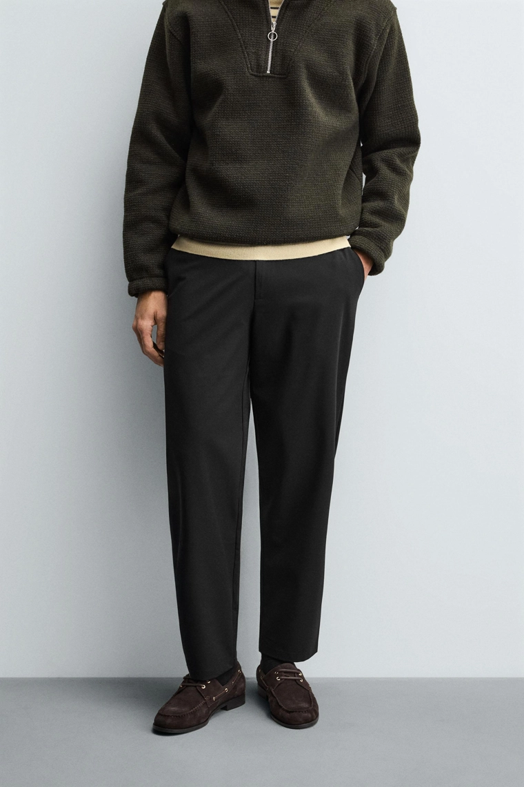 Брюки из комфортного текстурированного материала