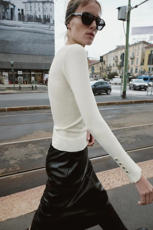Купить Zara Базовый однотонный свитер