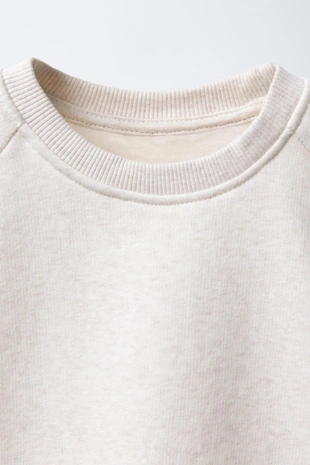 Sand / Marl | 1880/622/081 - Zara Однотонная толстовка с этикеткой