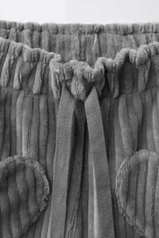 Вельветовые брюки BAGGY с карманами-сердечками