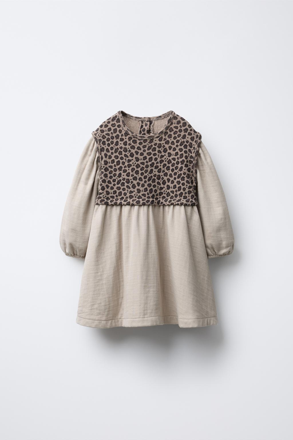 КОМБИНИРОВАННОЕ ПЛАТЬЕ С ПРИНТОМ